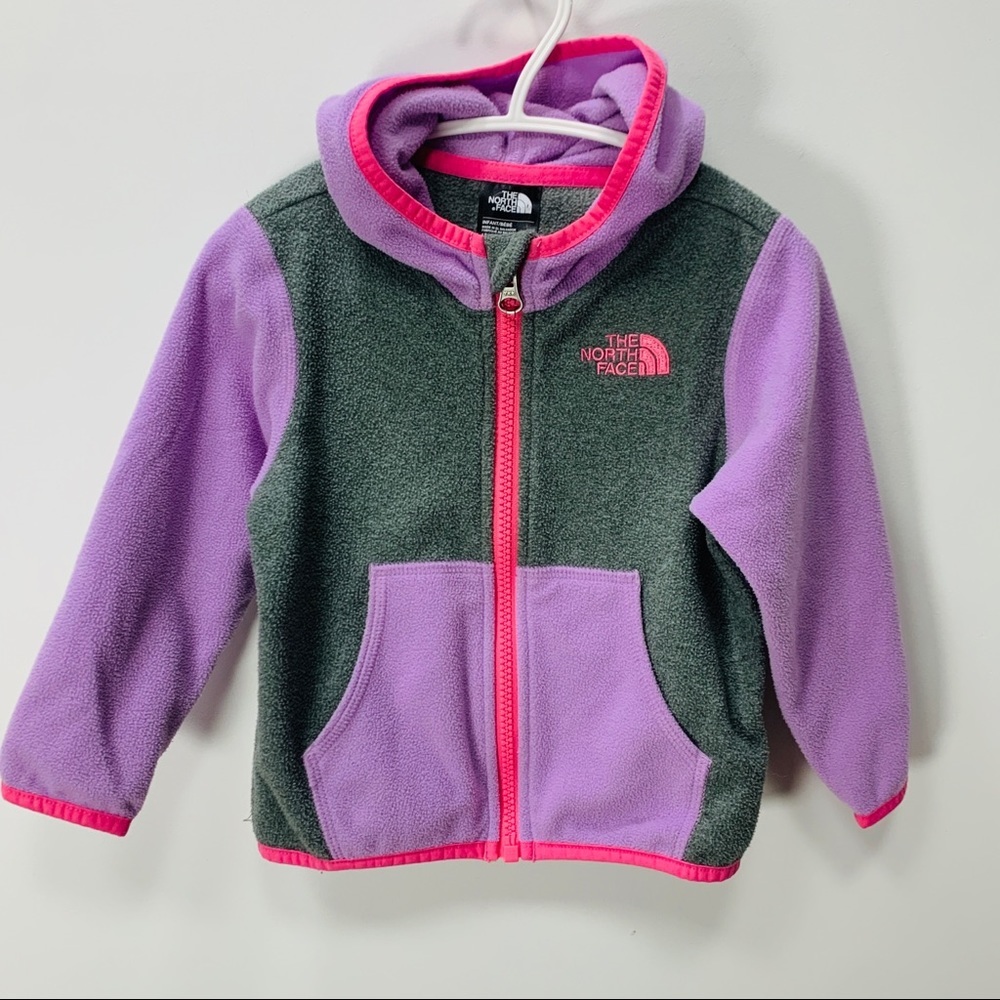 The North Face Glacier Baby Full Zip Pink & Purple Hoodie  - Size 12-18 months